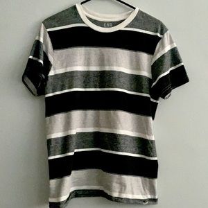 Black and White Striped CSG T-Shirt